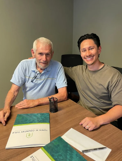 Happy customer with their home